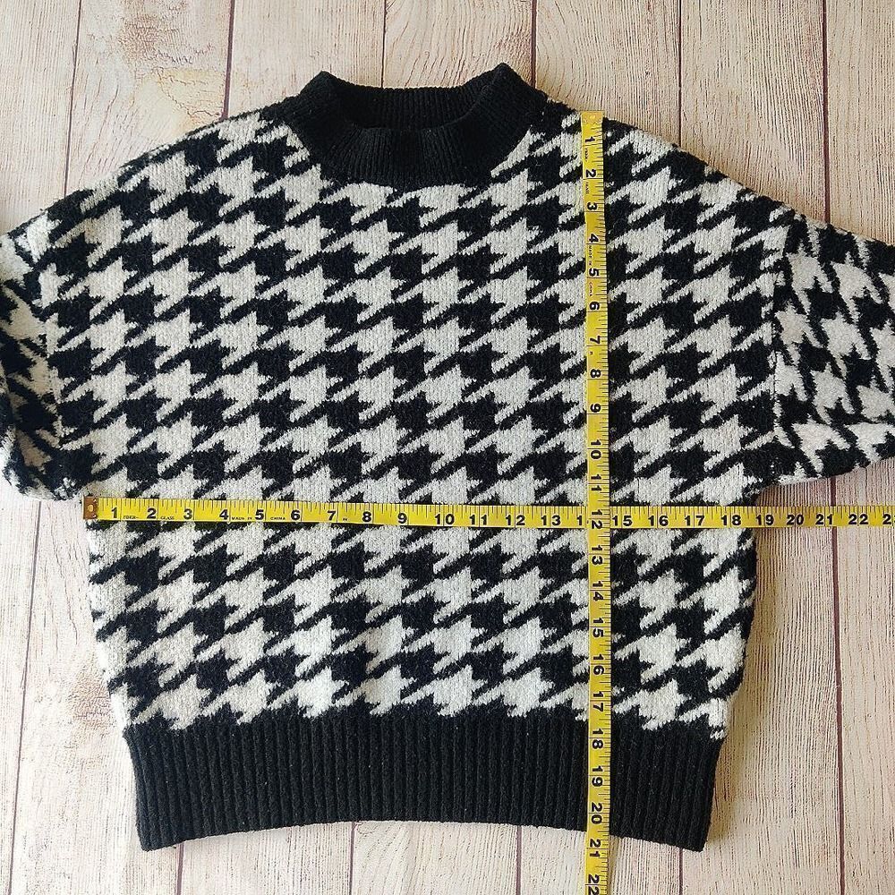 H&M Houndstooth Drop Shoulder Wool Blend Sweater … - image 6